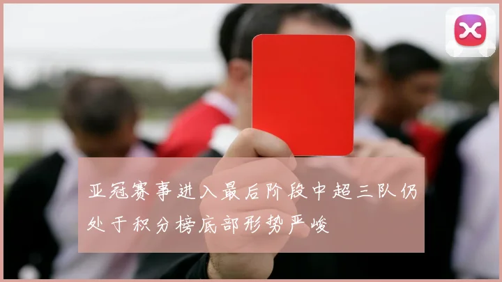 亚冠赛事进入最后阶段中超三队仍处于积分榜底部形势严峻